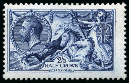 Stamp of Great Britain » King George V » 1913-19 Seahorse Issues 1913 Waterlow 2s6d Seahorse perforated colour trial in Indigo