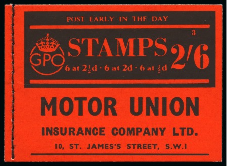 Stamp of Great Britain » Booklets 1940 2s6d Booklet, edition no. 3, complete
