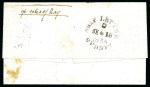 Stamp of Australia » Tasmania 1855 (Sep 11) Wrapper from Launceston to Sydney with 1853 4d dull orange pl.2