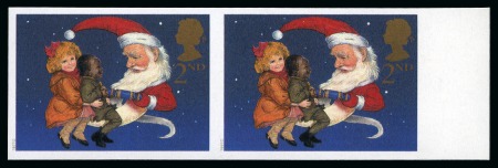 Stamp of Great Britain » Queen Elizabeth II 1997 Christmas 2nd Class imperforate horizontal pair, mint nh