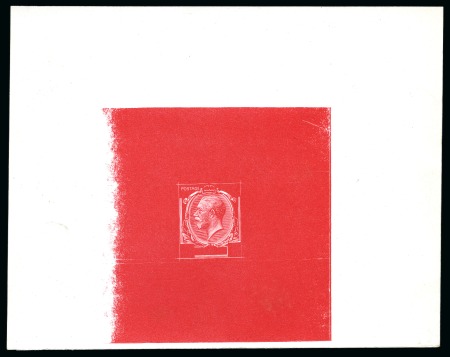 Stamp of Great Britain » King George V » 1912-24 Profile Head Issues 1912 Medal head master die proof, stage 3, printed in rose pink on glazed proof paper