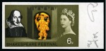 Stamp of Great Britain » Queen Elizabeth II 1964 Shakespeare Festival (phosphor) 3d to 1s6d set of four imperforate imprimaturs with "BPMA" handstamps on reverse