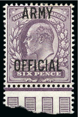 Stamp of Great Britain » Officials ARMY OFFICIAL: 1903 6d pale dull purple mint og