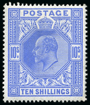 Stamp of Great Britain » King Edward VII » 1911-13 Somerset House Issues 1911-13 Somerset House 10s blue mint og