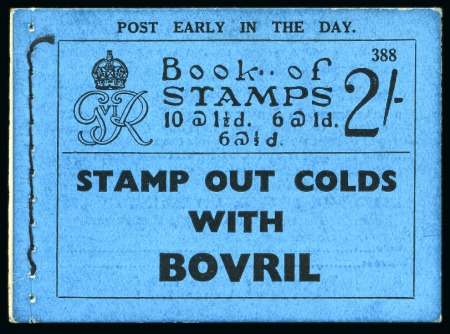 Stamp of Great Britain » Booklets 1937 2s Booklet, edition 388, complete