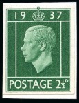 Stamp of Great Britain » King Edward VIII 1937 2 1/2d Edward VIII Coronation set of 4 imperf. essays