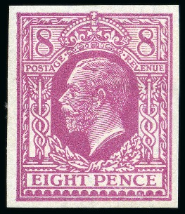 Stamp of Great Britain » King George V » 1912-24 Profile Head Issues 1913 8d Eve's Pillar Design essay in magenta