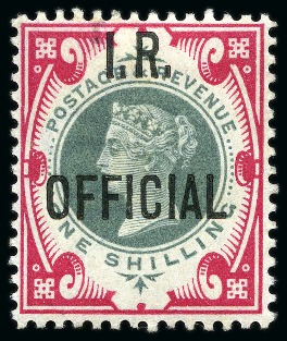 Stamp of Great Britain » Officials INLAND REVENUE: 1901 1s green & carmine I.R. Official mint og