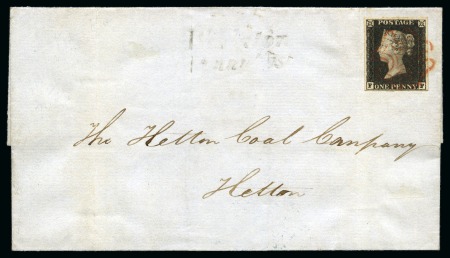 Stamp of Great Britain » 1840 1d Black and 2d Blue "May Dates" 1840 (May 14) Wrapper from Newcastle upon Tyne to Helton with 1840 1d intense black pl.1a FF