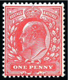 Stamp of Great Britain » King Edward VII » 1911 Harrison & Sons Issues 1911 Harrison & Sons 1d aniline pink (F), mint nh