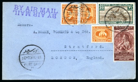 Stamp of Egypt » Commemoratives 1937 Abolition of Capitulations at the Montreux Conference, two covers and a postcard