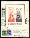 Stamp of Egypt » Commemoratives 1949 16th Agricultural and Industrial Exhibition mini sheet on 1949 (16.5) registered cover from the US Embassy in Cairo to the USA