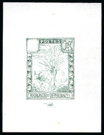 Stamp of Colonies françaises » Madagascar (Poste française) 1903, série du zébu et de l'arbre du voyageur