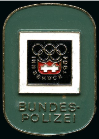 Stamp of Olympics » 1964 Innsbruck 1964 Innsbruck "BUNDES-POLIZEI" Federal Police official badge