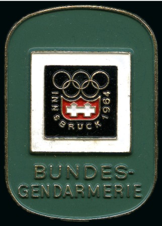 Stamp of Olympics » 1964 Innsbruck 1964 Innsbruck "BUNDES-GENDARMERIE" official badge