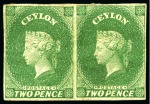 Stamp of Ceylon » 1857-59 White Paper 1857-64, Collection of imperf. issues, mostly used