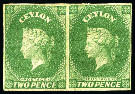 Stamp of Ceylon » 1857-59 White Paper 1857-64, Collection of imperf. issues, mostly used