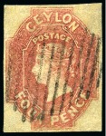 Stamp of Ceylon » 1857-59 White Paper 1857-64, Collection of imperf. issues, mostly used
