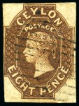 Stamp of Ceylon » 1857-59 White Paper 1857-64, Collection of imperf. issues, mostly used