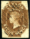 Stamp of Ceylon » 1857-59 White Paper 1857-64, Collection of imperf. issues, mostly used