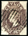 Stamp of Ceylon » 1857-59 White Paper 1857-64, Collection of imperf. issues, mostly used