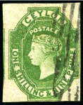 Stamp of Ceylon » 1857-59 White Paper 1857-64, Collection of imperf. issues, mostly used