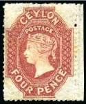 Stamp of Ceylon » 1861-64 Watermark Star 1861-64 Wmk Star issue collection, mostly used