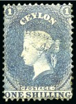 Stamp of Ceylon » 1862 No Watermark 1862 No Wmk collection incl. 5d brown unused and 1s unused