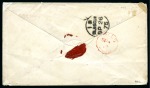 Stamp of Ceylon » 1872 Cents Issues Onwards 1875 (Aug 31) Envelope from Colombo to Scotland with three 1872-80 48c tied by "A" barred ovals