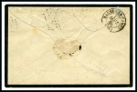 Stamp of Colonies françaises » Réunion 1866 Paire de 5c vert +40c Aigle obl. losange avec