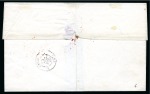Stamp of Colonies françaises » Inde 1865 80c Aigle obl. losange sur lettre de Pondichéry