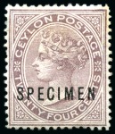 Stamp of Ceylon » Collections 1872-1900, Old-time mint & used collection on 44 album pages