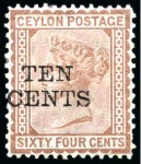 Stamp of Ceylon » Collections 1872-1900, Old-time mint & used collection on 44 album pages