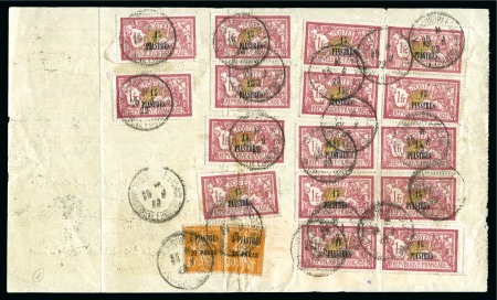 Stamp of Colonies françaises » Levant 1923 Document fiscal avec affranchissement mixte de