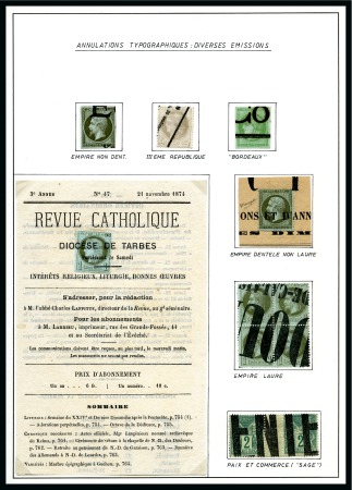 Stamp of France » Collections 1854-1876, Superbe collection d'oblitérations sur