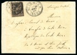 Stamp of France COSTA RICA : Deux lettres sur pages d'exposition dont