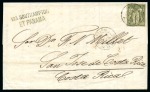 Stamp of France COSTA RICA : Deux lettres sur pages d'exposition dont