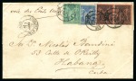 Stamp of France CUBA : Deux lettres sur page d'exposition dont Tarif