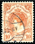 Stamp of Netherlands 1852-1951, Used selection on stockcards incl. 1898-1923 10g orange signed Berghuijs, 1913 10g orange signed Richter