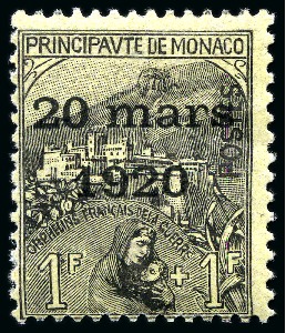 Stamp of Colonies françaises » Monaco 1885-2000, stock composé pour la première partie
