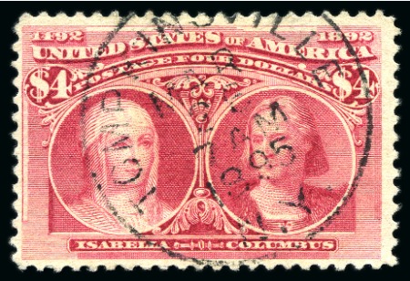 Stamp of United States » Collections 1857-1947, Used selection on stockcards incl. 1897 Columbus $1, $2 and $4, 1930 Zeppelin set, etc.