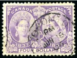 Stamp of Canada » Canada and Provinces Collections 1859-1929, Small used selection on stockcards incl. 1859 issues to 17c and 1897 Jubilee $1 to $5