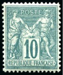 Stamp of France » Collections 1849-1900, stock de pièces sélectionnées