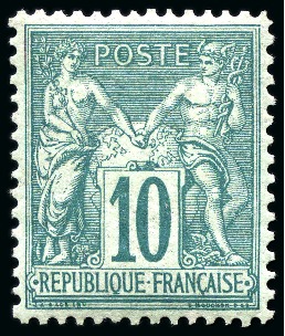 Stamp of France » Collections 1849-1900, stock de pièces sélectionnées