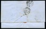Stamp of France 1857 Rare cachet de paquebot de la Méditerranée "Ville de Bordeaux 20 juin 57"