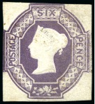 Stamp of Great Britain » 1847-54 Embossed 1847-57 Embossed 6d Purple, wmk inverted and reversed, mint og