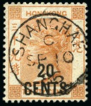 Stamp of Hong Kong 1863-1957 CANCELLATIONS ON HONG KONG & ASIA: Attractive accumulation of 100s of cancellations, with a fine array different types of cancels mostly on Hong Kong