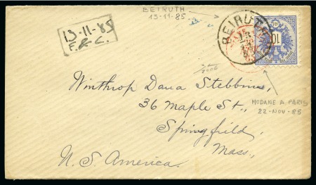 Stamp of Large Lots and Collections 1870-1930, LEVANT: Attractive accumulation of more than 160 covers, cards or cover fronts