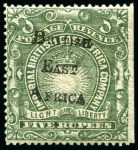 Stamp of Kenya, Uganda and Tanganyika » British East Africa 1890-95, British East Africa Company issues mint collection incl. 1890-95 mint to 5R  and 1895 set to 5R