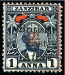 Stamp of Kenya, Uganda and Tanganyika » British East Africa 1897 Ovpts on Zanzibar issues incl. mint set of 2 1/2 provisional surcharges